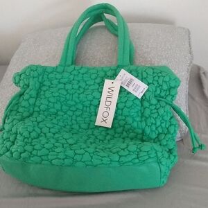 Wildfox Puffy Floral  Tote Bag